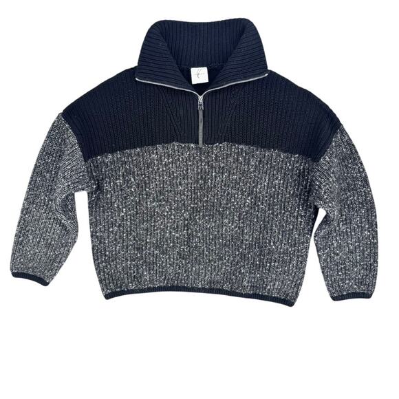Varley Sweater Willard Half Zip 2.0 Size Medium Black - Picture 2 of 7